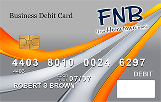 Business Debit Card sample from FNB