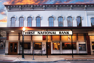 exterior of Main Bank building